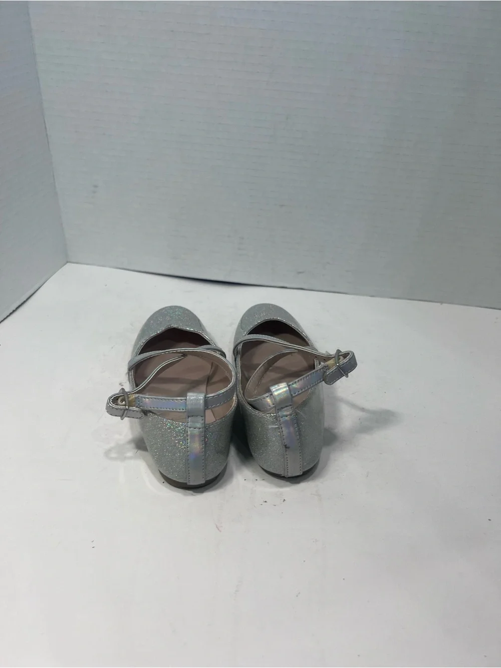 Set of 2 Place Girls' Glitter Mary Janes and Bow Ballet Flats - Gold and Silver